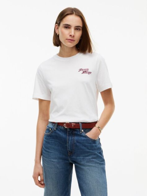 Beige Logo Jersey Crew Neck T-Shirt  Women