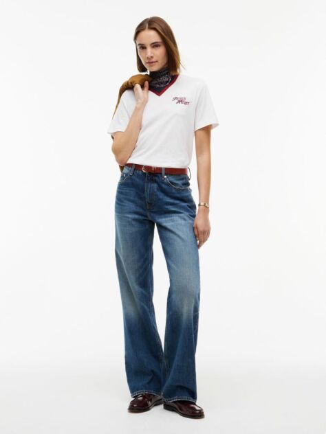 Beige Logo Jersey Crew Neck T-Shirt  Women