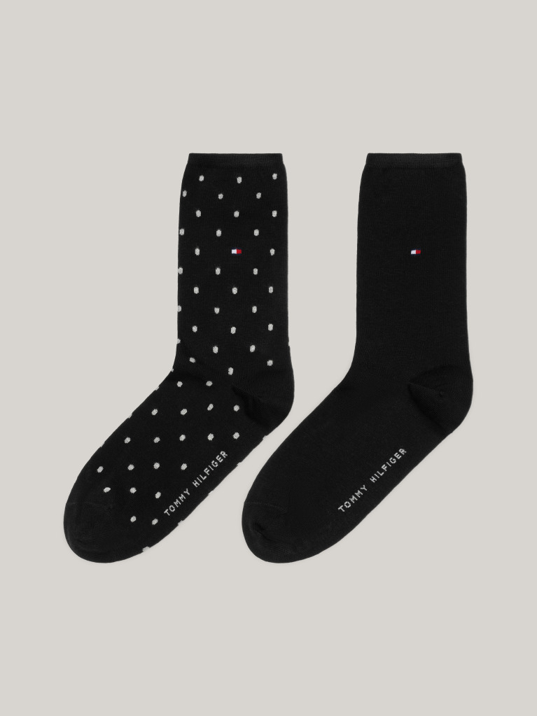 Black Tommy Hilfiger Dot Women's Socks (2 pack)  Women