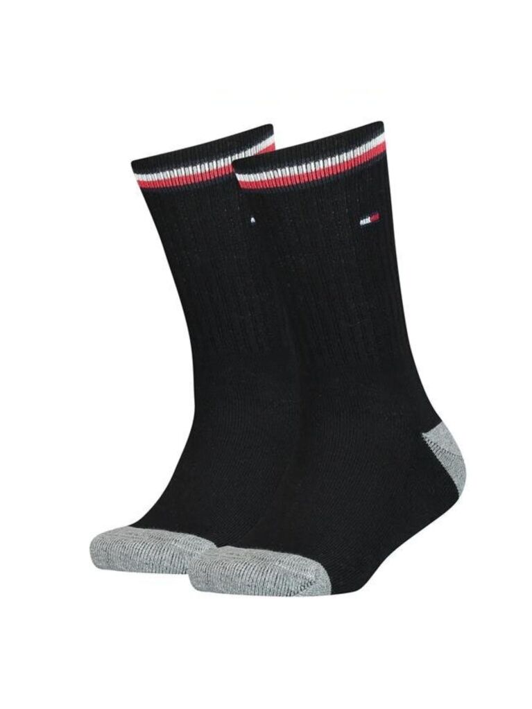 Black TH Kids Iconic Sports Sock 2P  Kids Unisex
