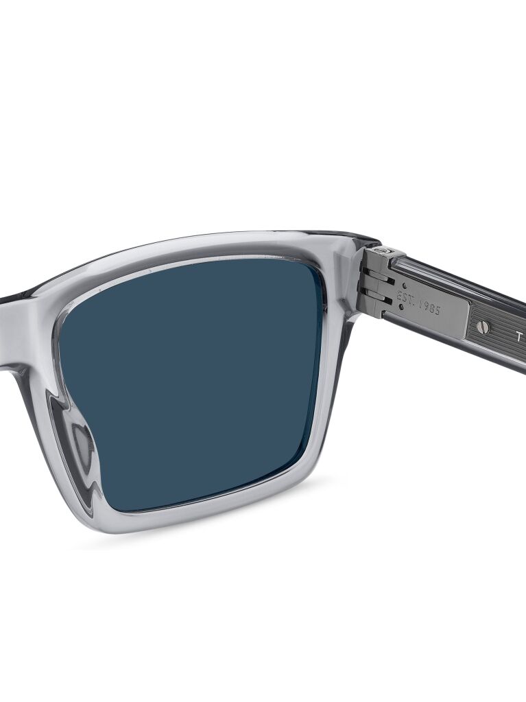 Grey Signature Tip Rectangular Sunglasses  Men