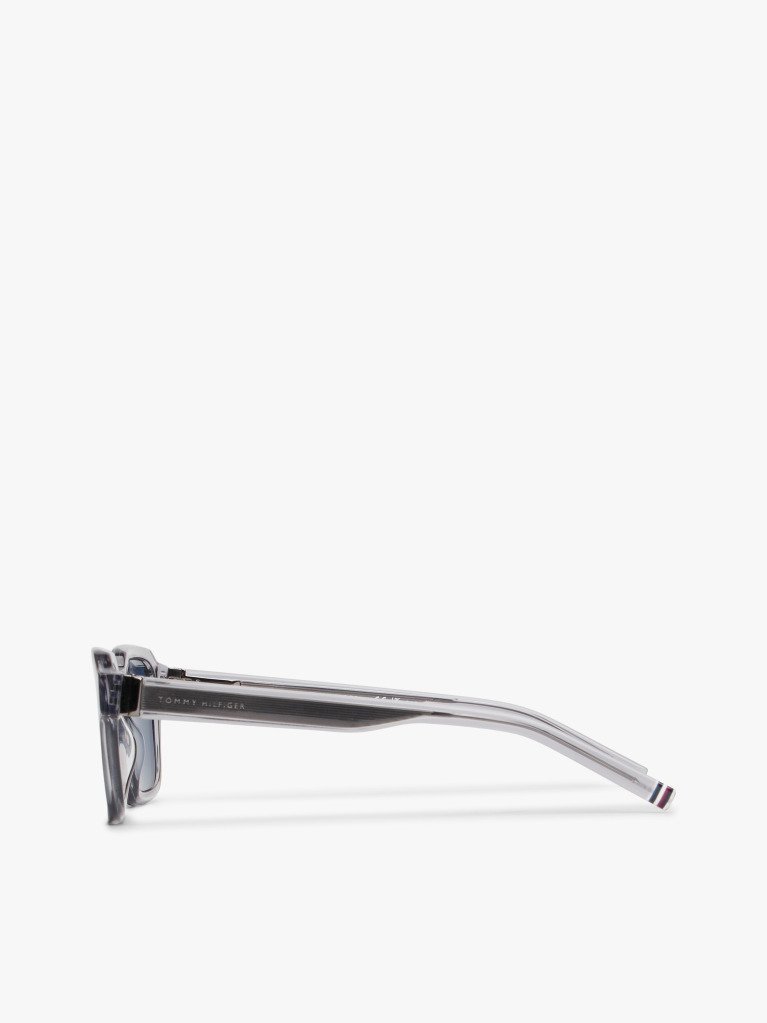 Grey Signature Tip Square Sunglasses  Men