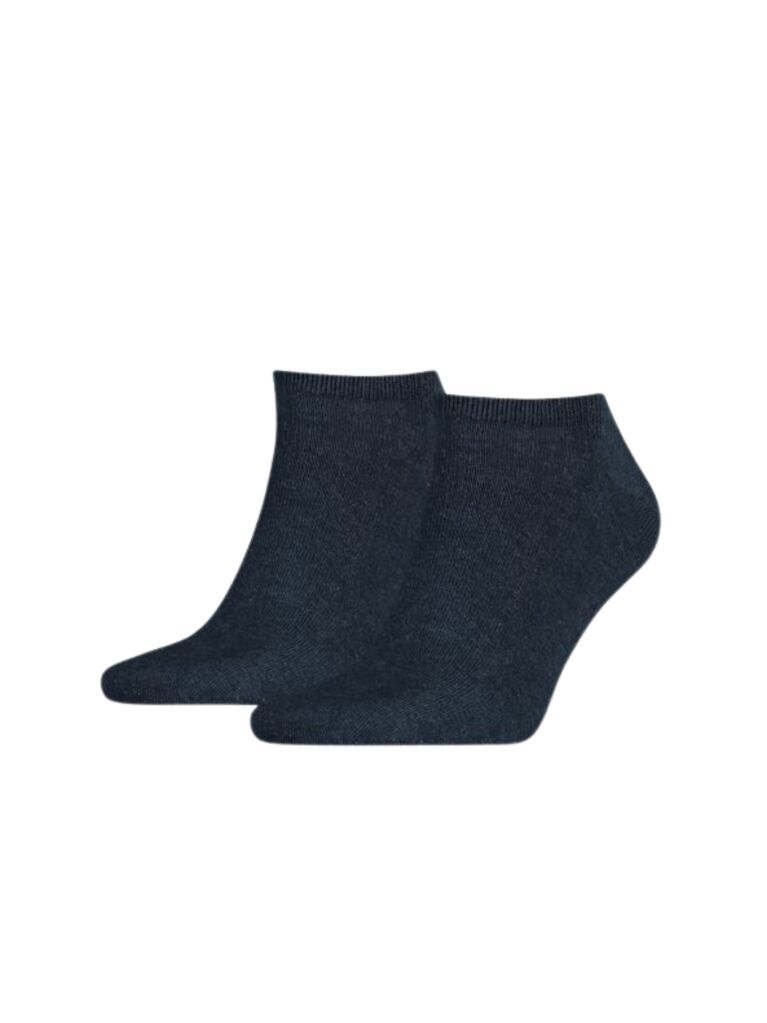 Black 2-Pack Plain Trainer Socks  Men