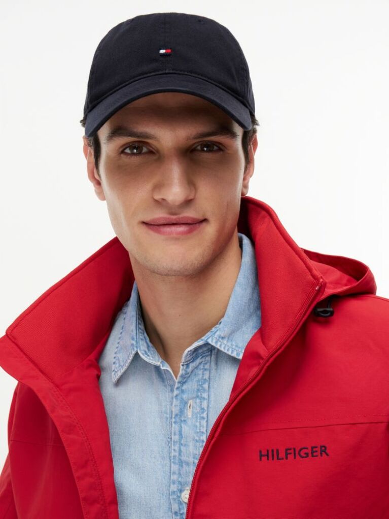 Blue Hilfiger Flag Embroidery Baseball Cap  Men