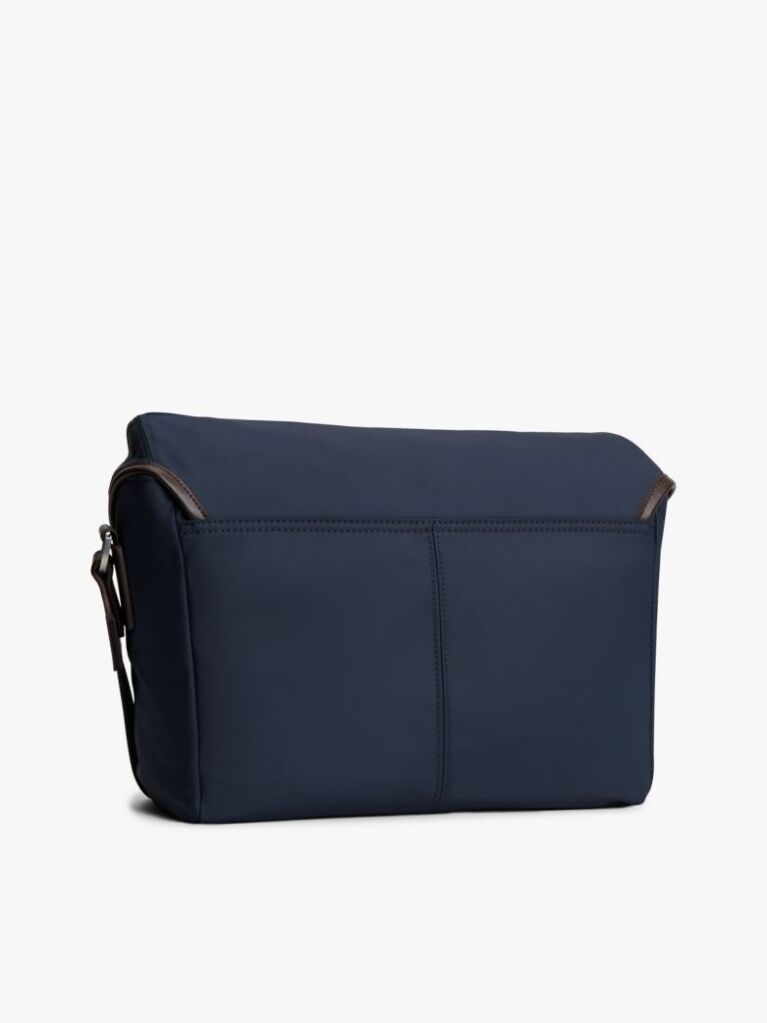 Blue Heritage Logo Patch Crossbody Satchel  Men