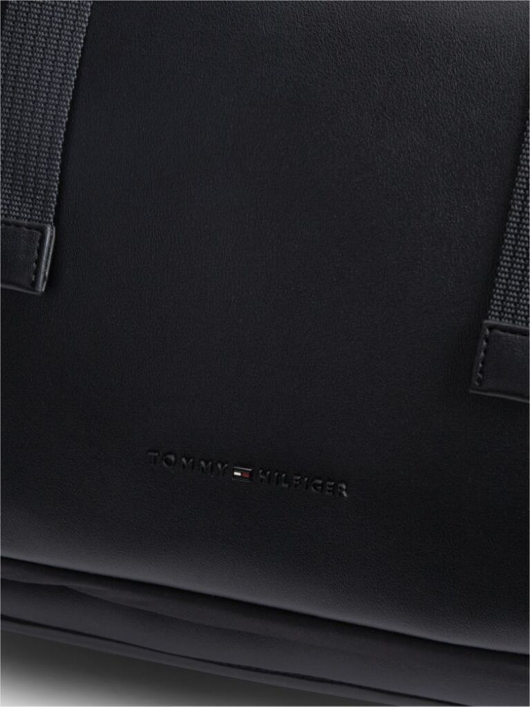 Black Textile Flag Jacquard Flap Backpack  Men