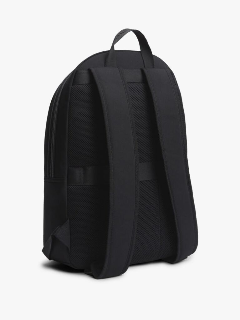 Black Logo Double Zip Dome Backpack  Men