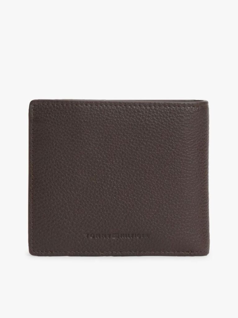 Brown Credit Card And Coin Leather Bifold Wallet  Men