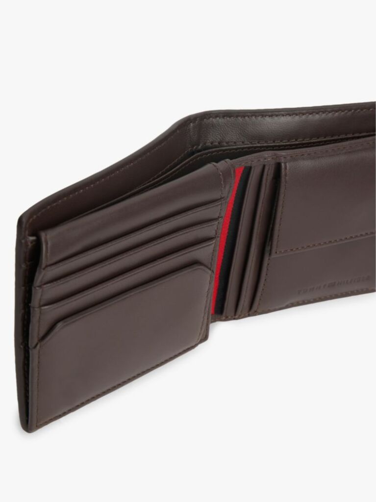 Brown Credit Card And Coin Leather Bifold Wallet  Men