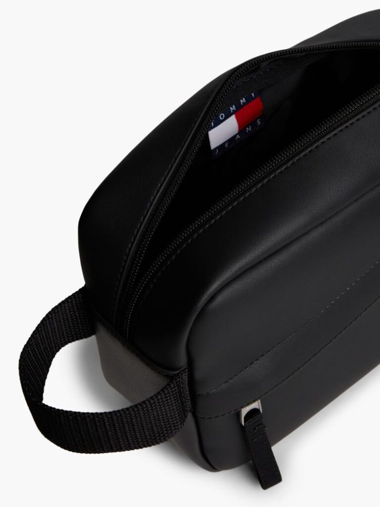 Black Logo Side Handle Washbag  Men
