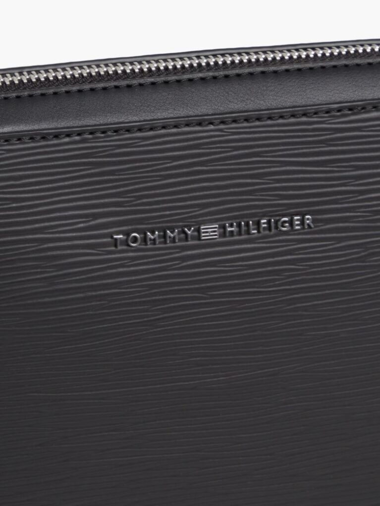 Black TH Business Textured Camera Bag  Men