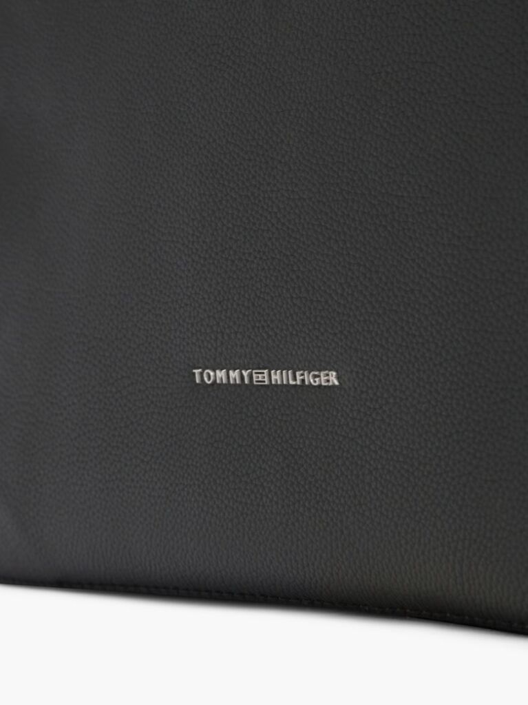 Μαύρο TH Business Δερμάτινη Τσάντα Tote Με Λογότυπο  Άνδρες