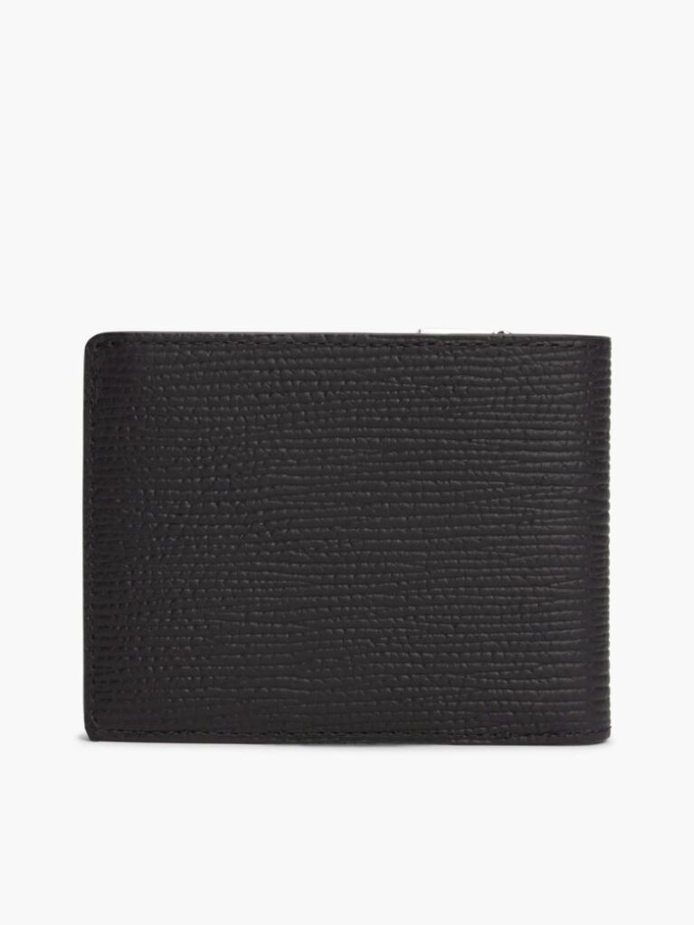 Black TH Business Leather Bifold Wallet  Men