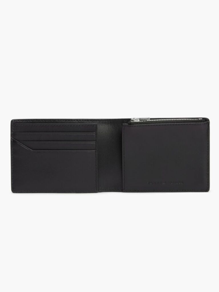 Black TH Business Leather Bifold Wallet  Men