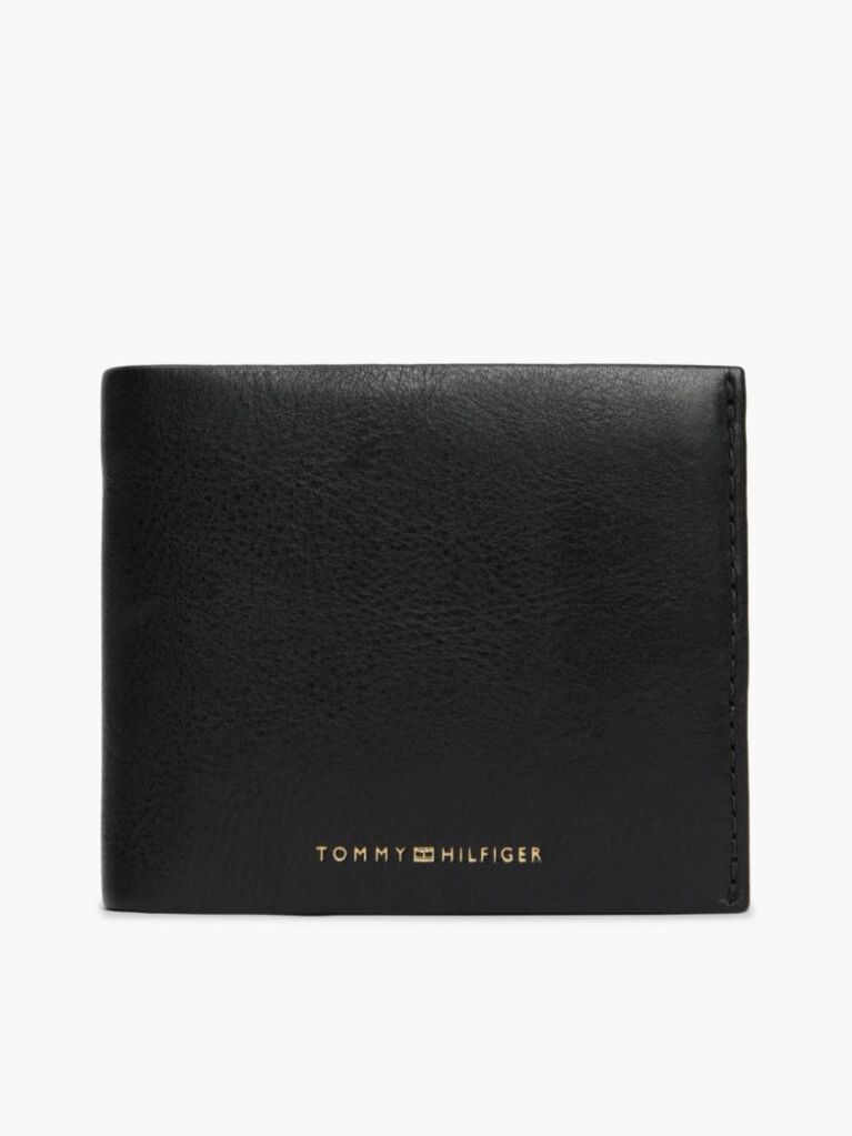 Black Casual Leather Bifold Wallet  Men