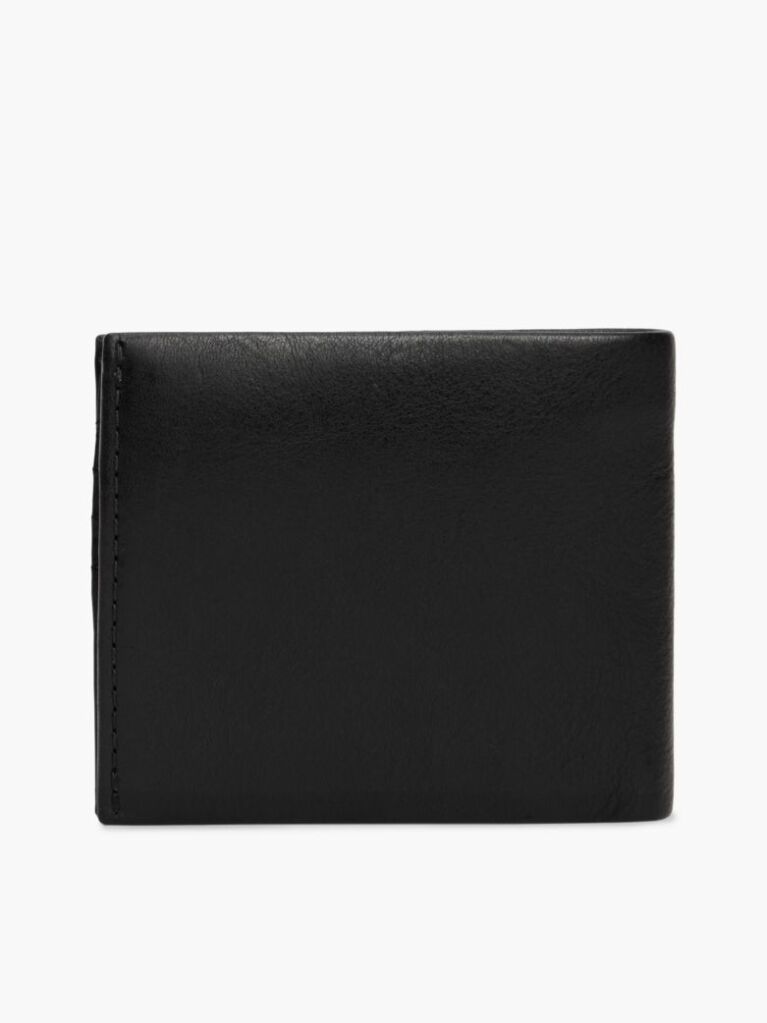 Black Casual Leather Bifold Wallet  Men
