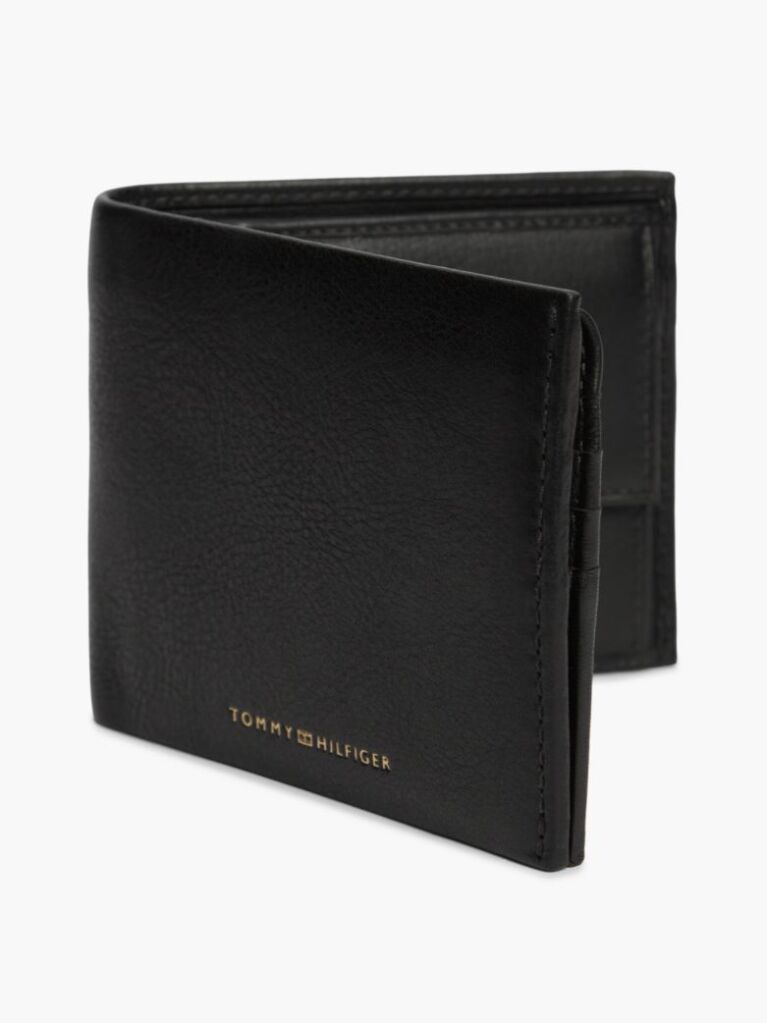 Black Casual Leather Bifold Wallet  Men