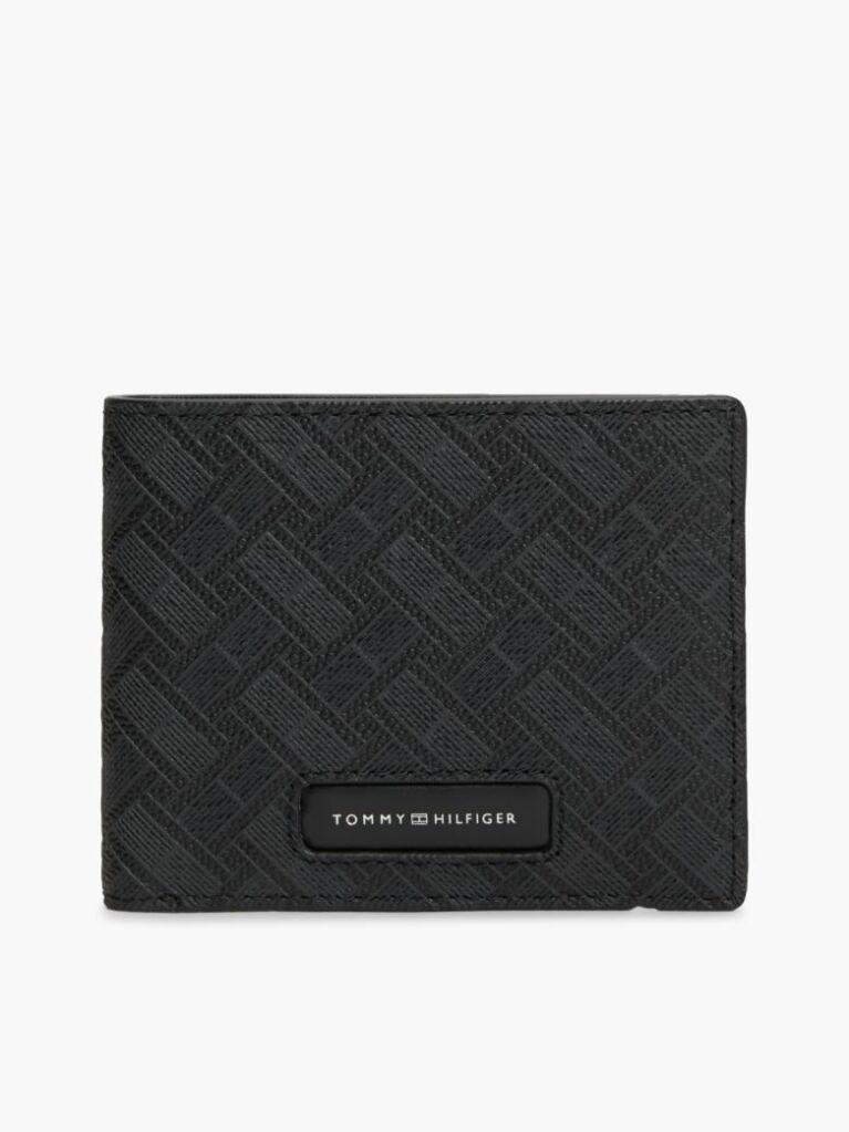 Black TH Monogram Leather Wallet And Card Holder Gift Box  Men