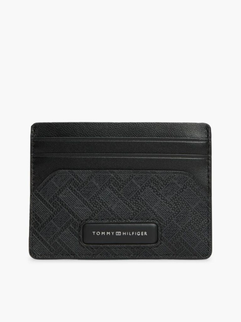 Black TH Monogram Leather Wallet And Card Holder Gift Box  Men