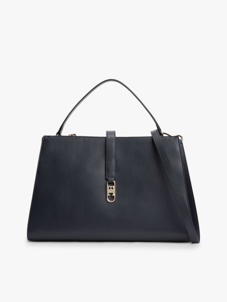 Blue TH Monogram Crossbody Satchel  Women