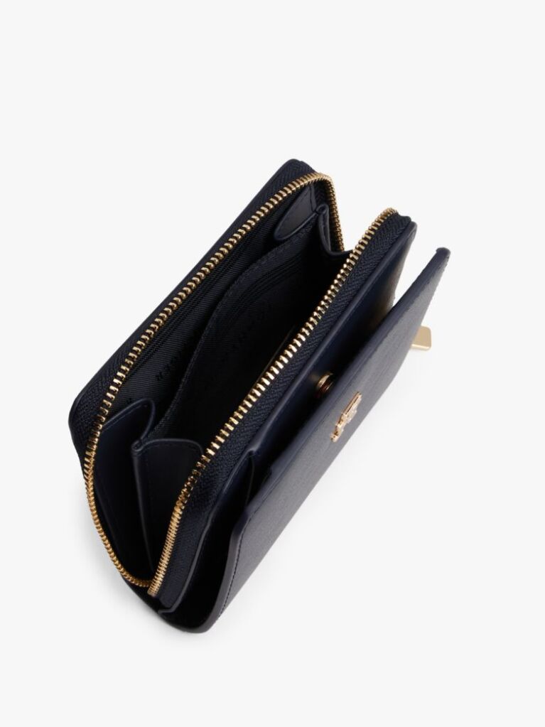 Blue TH Monogram Zip-Around Flap Wallet  Women