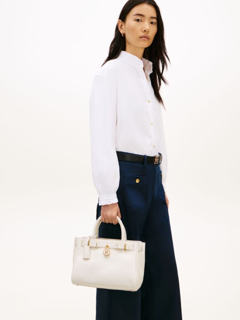 Μπεζ The American Icon Δερμάτινη Χιαστί Τσάντα Mini Tote  Γυναίκες