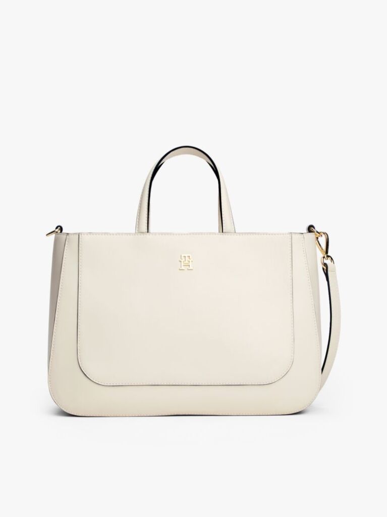 Beige TH Glam Satchel Bag  Women