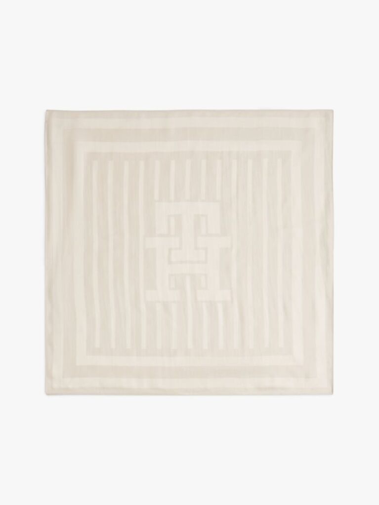 Beige Chic Pure Silk Twill Square Scarf  Women