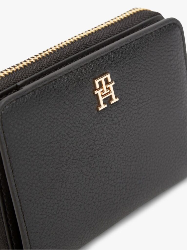 Black Hilfiger Icon Zip-Around Flap Wallet  Women