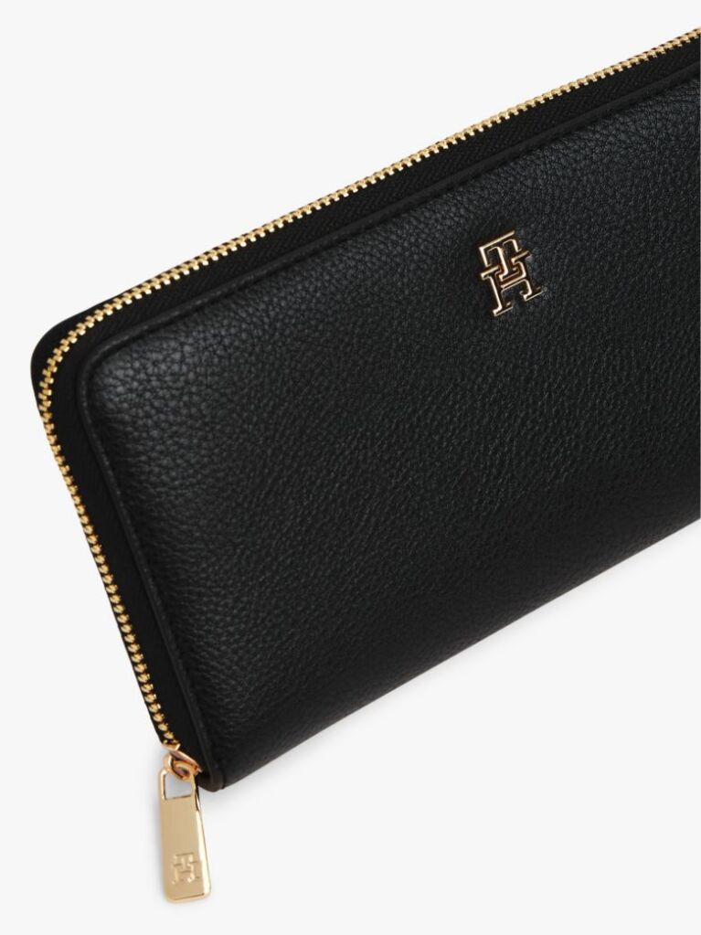 Black Hilfiger Icon Zip-Around Wallet  Women