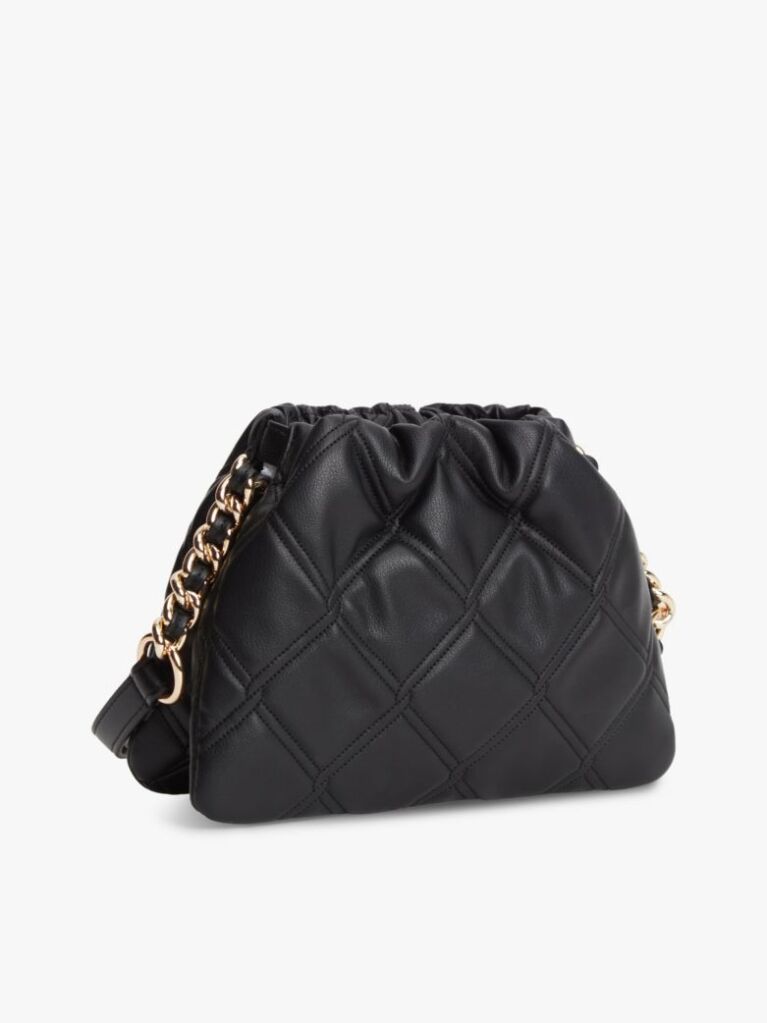 Black Quilted Chain TH Monogram Crossbody Bag  Women