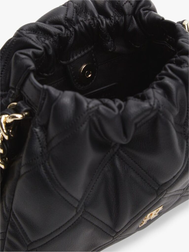 Black Quilted Chain TH Monogram Crossbody Bag  Women