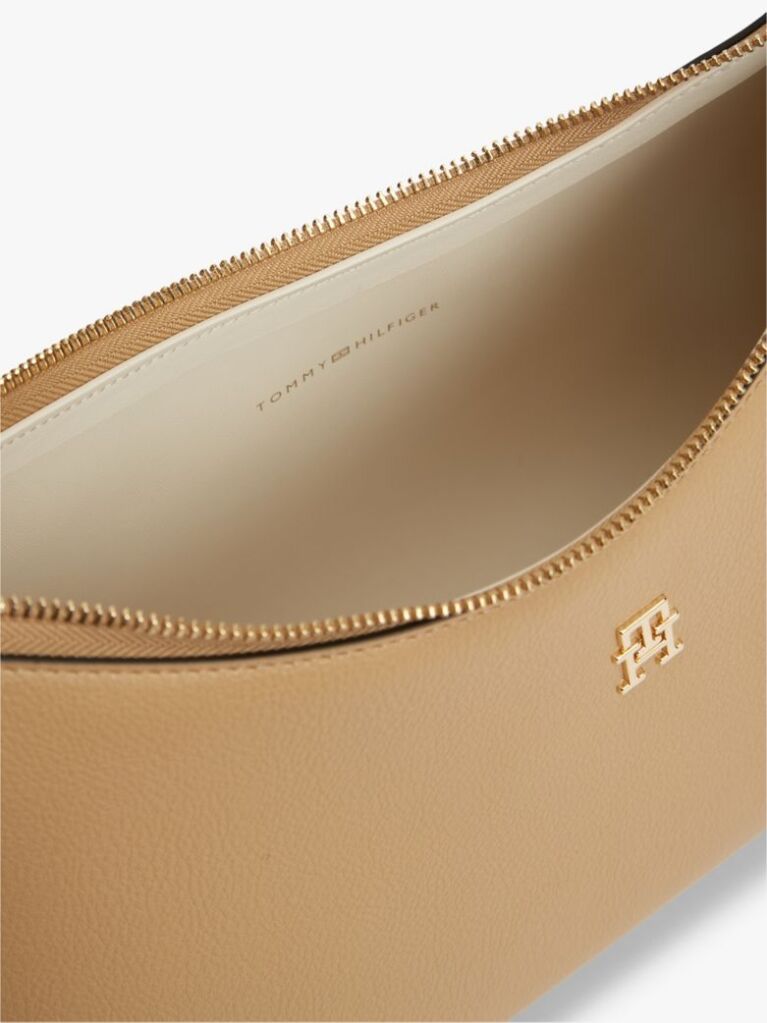 Beige Hilfiger Icon Pebble Grain Shoulder Bag  Women