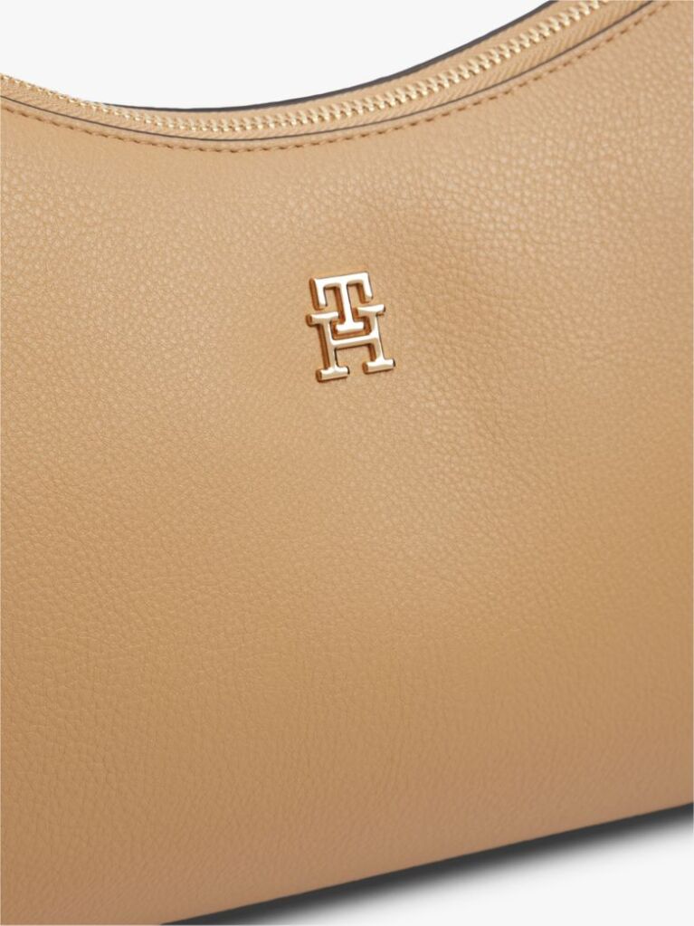 Beige Hilfiger Icon Pebble Grain Shoulder Bag  Women