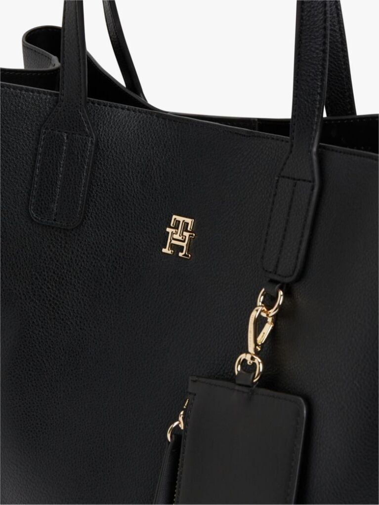 Μαύρο Τσάντα Χειρός Hilfiger Icon Με Φινίρισμα Pebble Grain  Γυναίκες