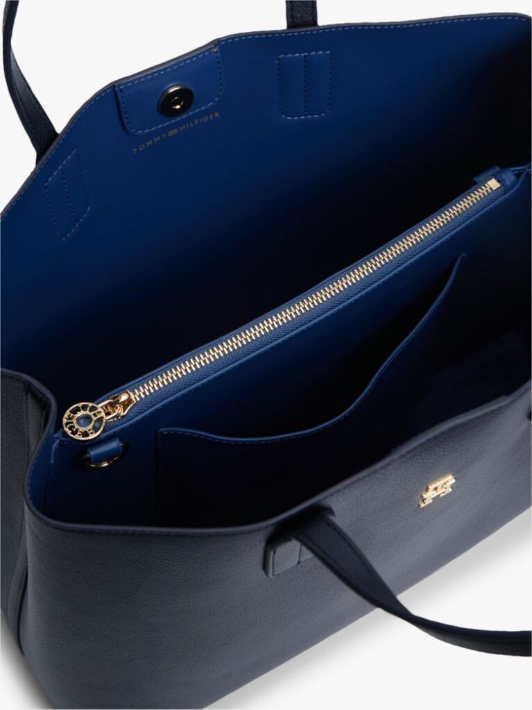 Μπλε Τσάντα Χειρός Hilfiger Icon Με Φινίρισμα Pebble Grain  Γυναίκες