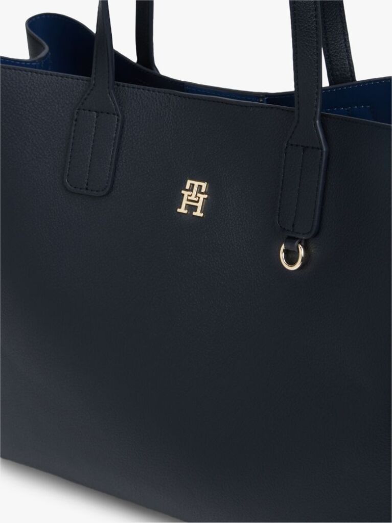 Μπλε Τσάντα Χειρός Hilfiger Icon Με Φινίρισμα Pebble Grain  Γυναίκες