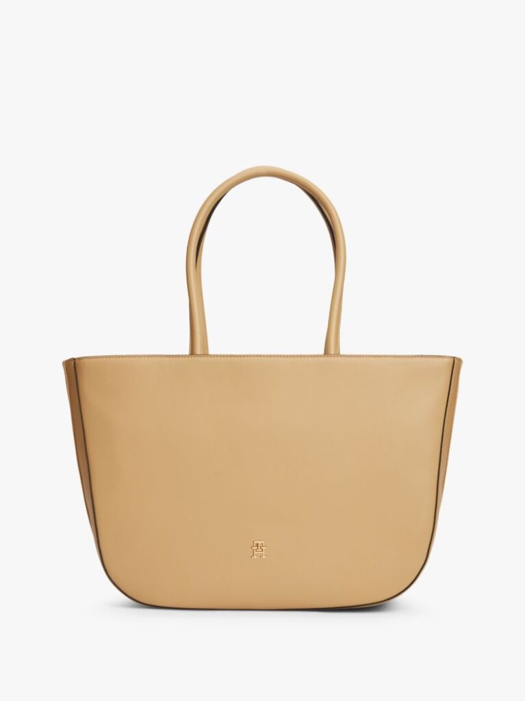 Μπεζ Hilfiger Icon Τσάντα Tote Με Λογότυπο  Γυναίκες