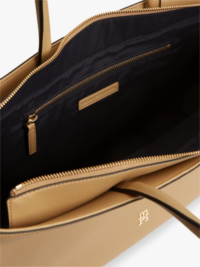 Μπεζ Hilfiger Icon Τσάντα Tote Με Λογότυπο  Γυναίκες