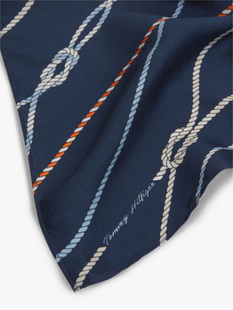Multi Rope Print Pure Silk Scarf  Women