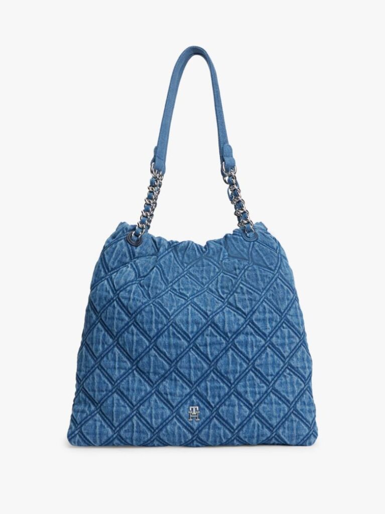 Denim TH Monogram Quilted Denim Tote Bag  Women