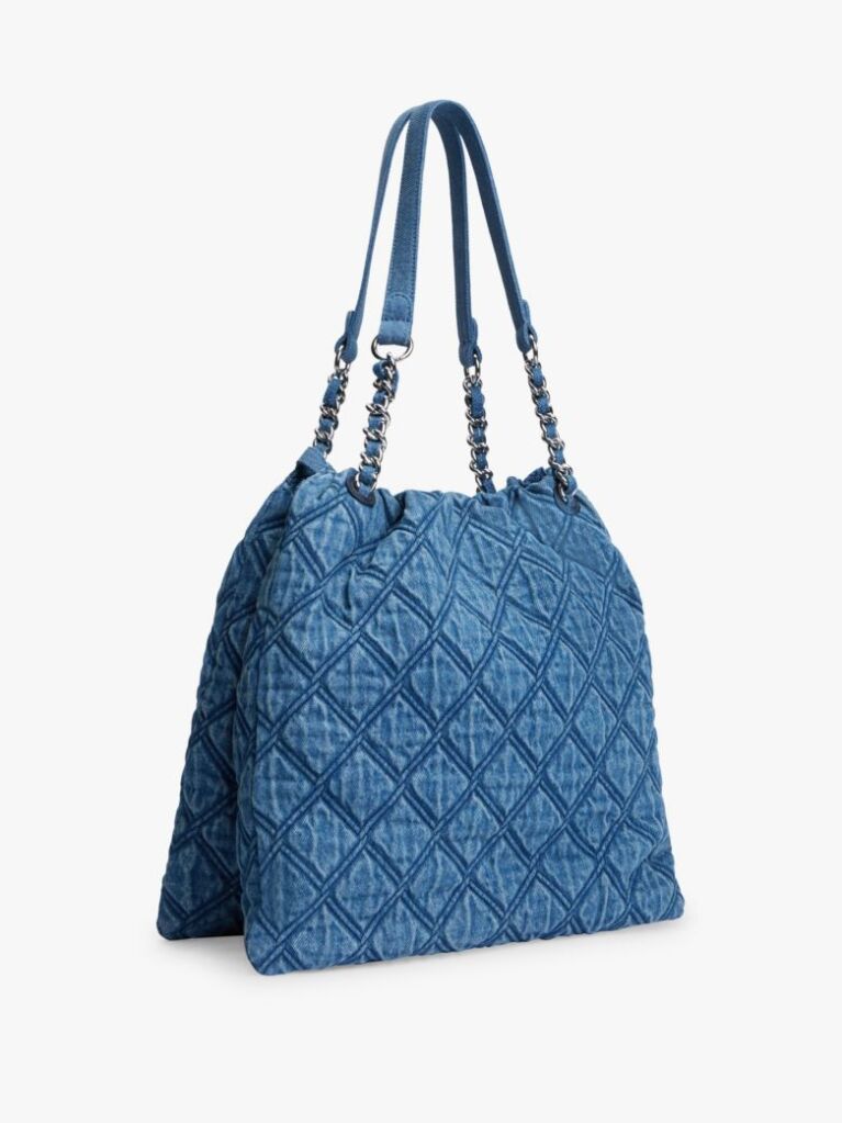 Denim TH Monogram Quilted Denim Tote Bag  Women