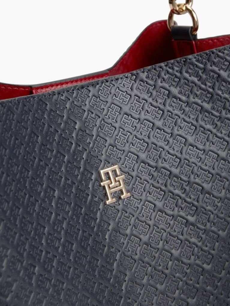 Blue Hilfiger Icon Debossed Shoulder Bag  Women