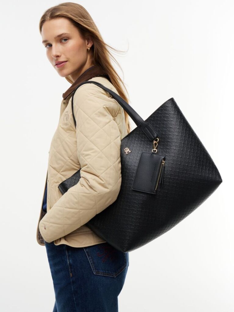 Μαύρο Hilfiger Icon Τσάντα Tote Με Πορτοφόλι  Γυναίκες