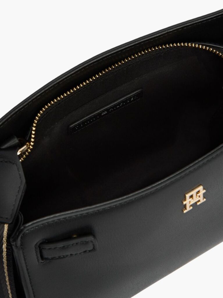 Μαύρο TH Monogram Τσάντα Χιαστί Με Υφασμάτινο Ιμάντα  Γυναίκες