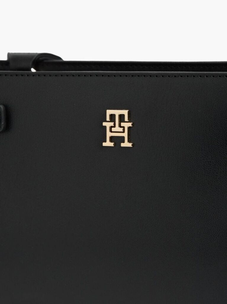 Μαύρο TH Monogram Τσάντα Χιαστί Με Υφασμάτινο Ιμάντα  Γυναίκες