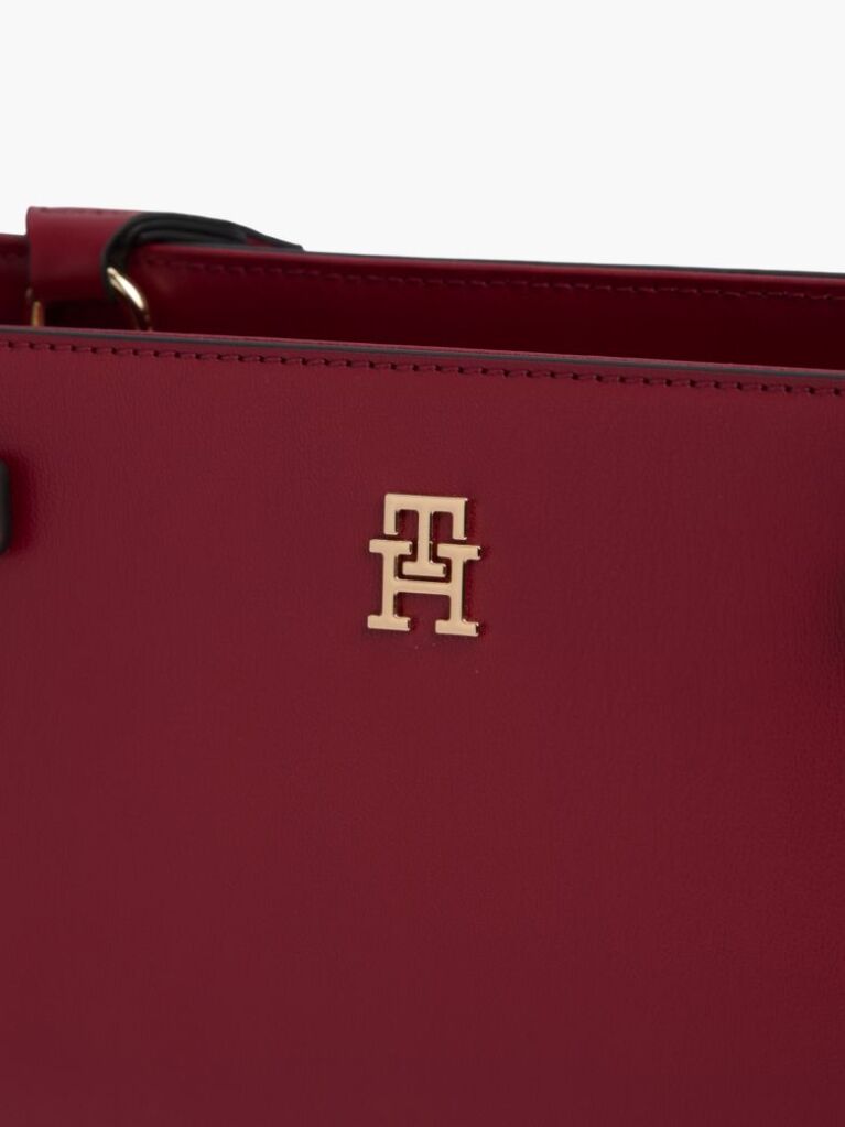 Red Webbing Strap TH Monogram Crossbody Bag  Women