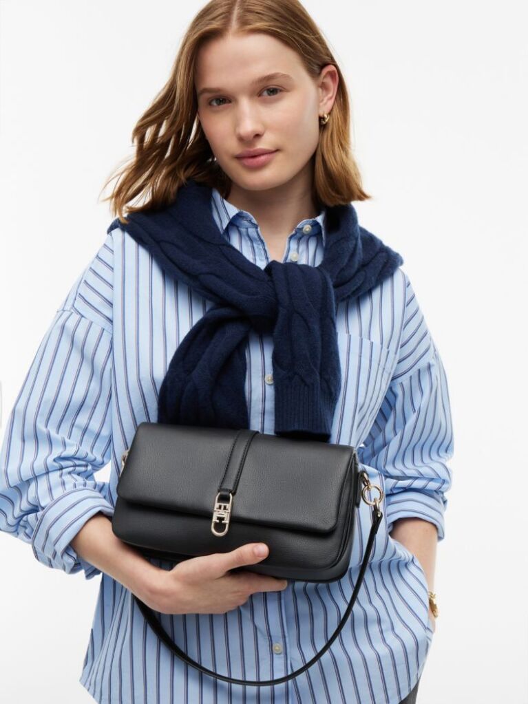 Black TH Monogram Convertible Crossbody Bag  Women