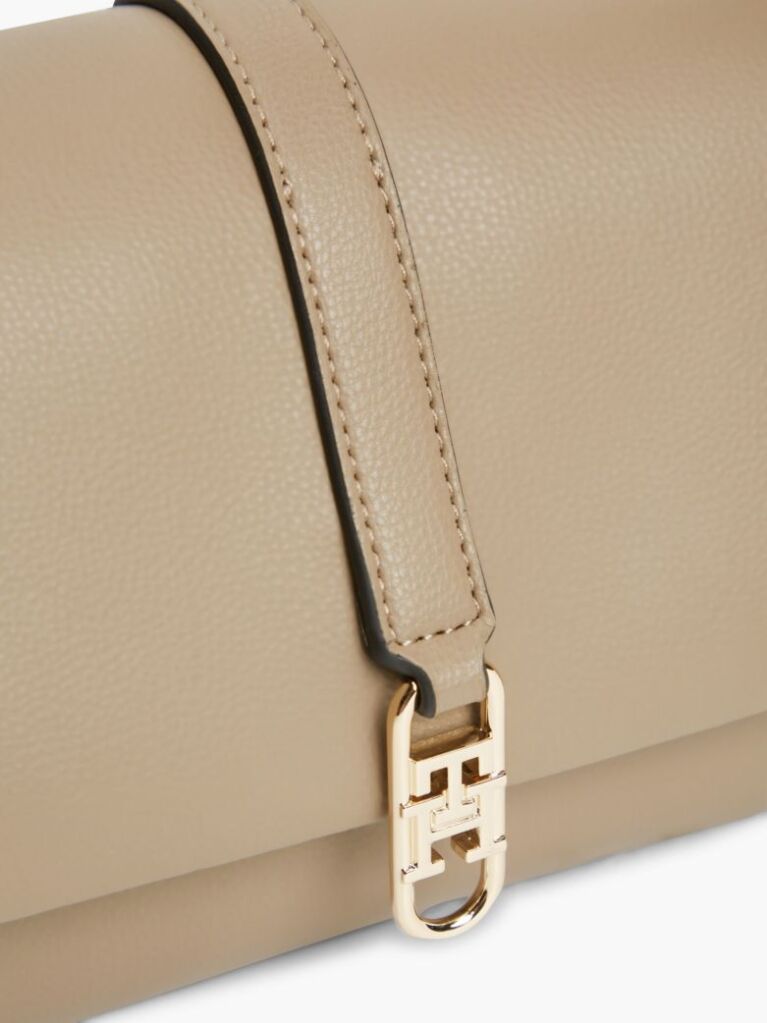 Beige TH Monogram Convertible Crossbody Bag  Women
