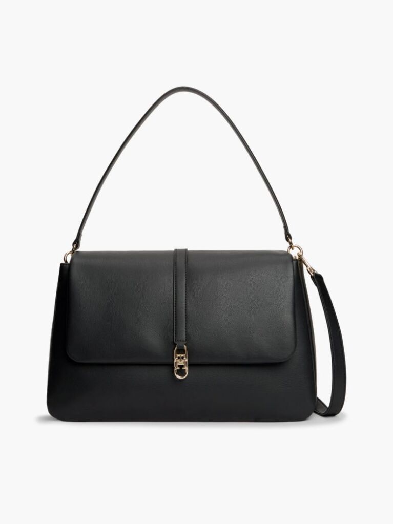 Black TH Monogram Crossbody Satchel  Women